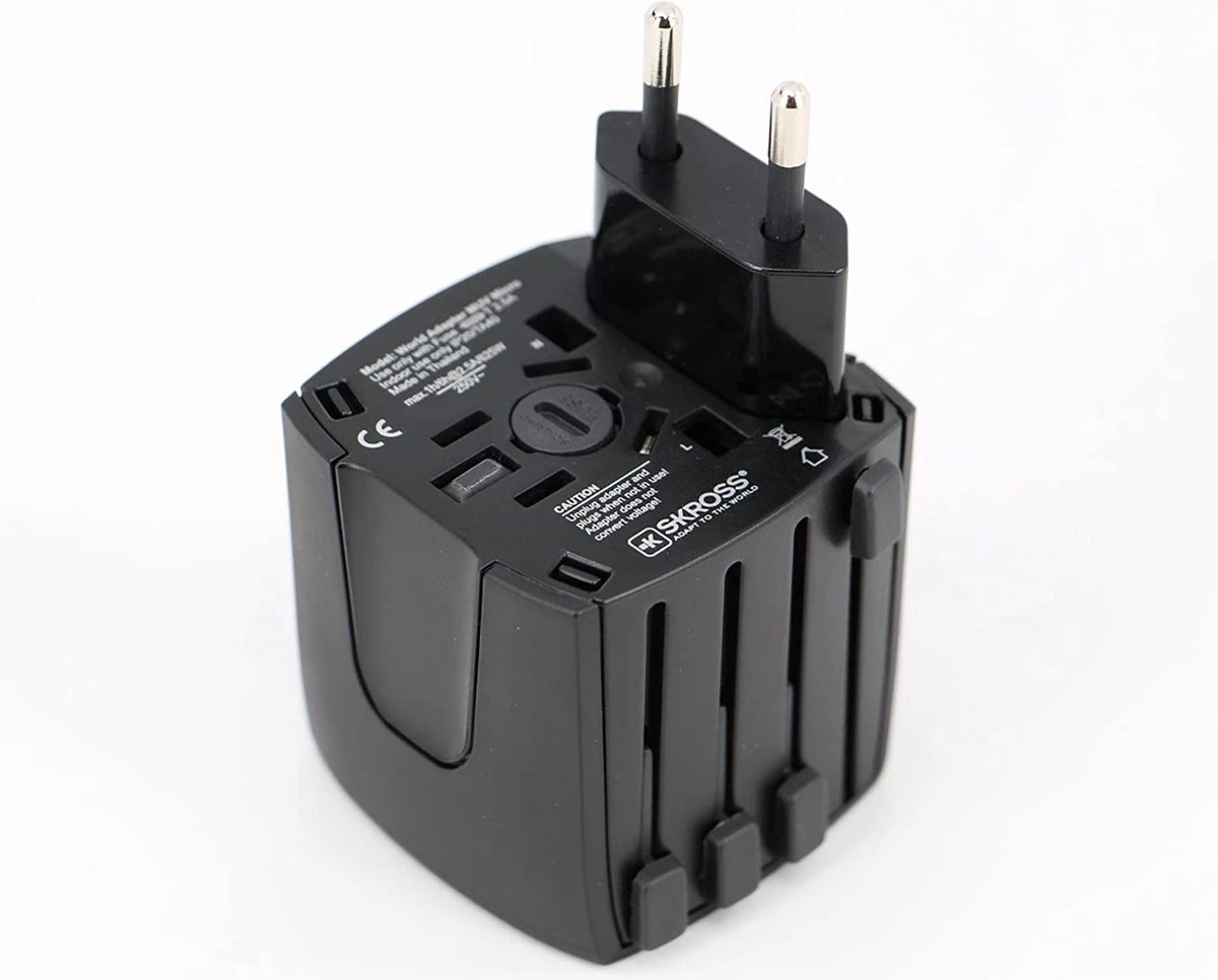 Skross Wereldadapter MUV MET USB Voor Gebruik In Meer Dan 220 Landen - Reisstekker - World Travel Adapter – Met Vliegtuig Audio Verloop 4 Skross Wereldadapter MUV MET USB Voor Gebruik In Meer Dan 220 Landen - Reisstekker - World Travel Adapter – Met Vliegtuig Audio Verloop - Afbeelding 2