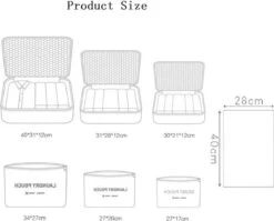 IBright 7 Delige Packing Cubes Set - Luxe Koffer Organizer - Voor Koffers, Tassen En Backpack - Zwart -Voyago Winkel 1200x966 7