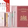 Merkloos Luxe Style RFID Paspoort Hoesje Anti Skim / Paspoorthouder Roze-Goud -Voyago Winkel 1200x968 12