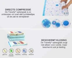 Travelly Vacuüm Opbergzak – Herbruikbaar – Reiszakken – Vacuumzakken Kleding – Vacuumzakken Dekbedden – Extra Sterk – 80 X 110 Cm – 1 Stuks -Voyago Winkel 1200x969 11