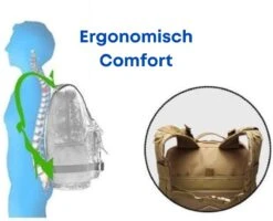 Merkloos Militaire Rugzak | 50L | Tactical Backpack | Leger Rugzak | Outdoor Rugzak | Rugzak -Voyago Winkel 1200x974 2