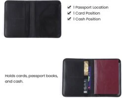 Su.B Paspoort Hoesje, Kaarthouder, Luxe Leer, Paspoortportemonnee Voor Kaarten, Ticket - Zwart -Voyago Winkel 1200x974 3