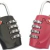 TSA Kofferslot 4 Cijfers - Reisslot - Reis Cijferslot - Cijferhangslot - Hangslot - Bagageslotjes - Slot Voor Bagage : Zwart & Rood - 2 Stuks