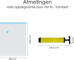 Vacuum Opbergzakken 6 Stuks – XL Vacuümzakken - Reis Opbergzakken – Travel Bag - XL – Set Van 6 - Inclusief Handpomp -Voyago Winkel 1200x982 4