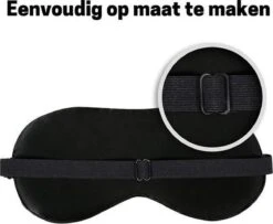 KELERINO. Zijden Slaapmasker - Verstelbaar - Mannen / Vrouwen - Nacht - Zwart - Duopack -Voyago Winkel 1200x984 8