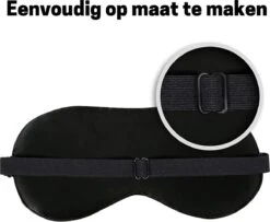 KELERINO. Zijden Slaapmasker - Verstelbaar - Mannen / Vrouwen - Nacht - Zwart -Voyago Winkel 1200x984 9