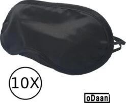 Slaapmasker Zwart 10 Stuks – Slaapcomfort – ODaani
