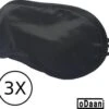 Slaapmasker Zwart 3 Stuks – Slaapcomfort – ODaani