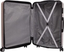 Tobeyz - Kofferset - 3-delig Lichtbruin Handbagage - Verrijdbaar Op 4 Wielen - Stevig ABS - Lichtgewicht, Trolley -Voyago Winkel 1200x988 1