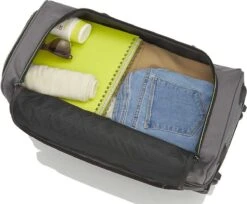 Travelite Basics Wheeled Duffle 55cm Expandable Navy/Orange -Voyago Winkel 1200x992 2