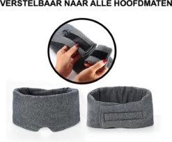 Luxe Slaapmasker - Grijs - Reizen - Reis - 100% Verduisterend Slaapmasker + Opbergzakje - Verstelbaar Oogmasker - Zacht En Ademend - Blinddoek - Vrouwen - Mannen - Kinderen - Slaap Masker - Nachtmasker - Slaapmaskers -Voyago Winkel 1200x996 7