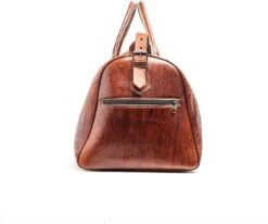 Leren Weekendtas Cognac - Reistas - Weekender - Duffle Bag - Studs & Stones -Voyago Winkel 1200x999 5