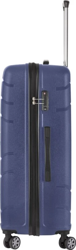 TravelZ Big Bars Reiskoffer 78 Cm Met Dubbele Wielen - Trolley Koffer Met TSA-slot - Blauw -Voyago Winkel 367x1200 4
