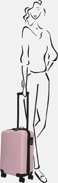 Enrico Benetti Louisville 39040 Handbagage Koffer Hardcase ABS - Roze -Voyago Winkel 384x1200 1