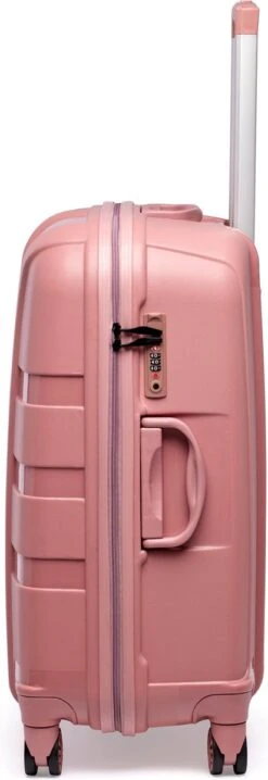 ©TROLLEYZ - Paris No.5 - Reiskoffer - 69cm Met TSA Slot - Dubbele Wielen - 360° Spinners - 100% Polypropyleen - Reiskoffer In Rose Blush -Voyago Winkel 413x1200 5