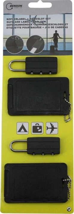 Benson Kofferlabels Met Cijferhangsloten - 4 Delig -Voyago Winkel 419x1200 6
