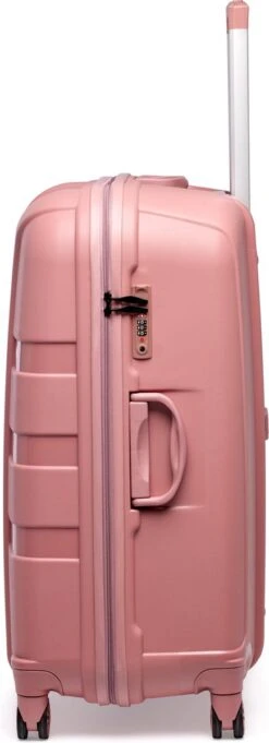 ©TROLLEYZ - Paris No.5 - Reiskoffer - 78cm Met TSA Slot - Dubbele Wielen - 360° Spinners - 100% Polypropyleen - Reiskoffer In Rose Blush -Voyago Winkel 435x1200 6