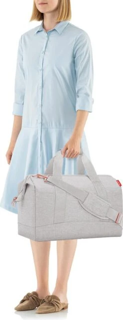 Reisenthel Allrounder L Reistas Sporttas - 30L - Twist Sky Rose Grijs -Voyago Winkel 462x1200 9