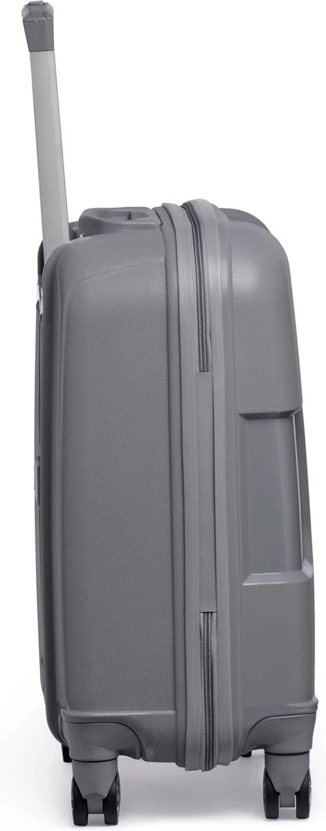 ©TROLLEYZ - Venice No.10 - Trolley - 55cm Met TSA Slot - Dubbele Wielen - 360° Spinners - 100% Polypropyleen - Handbagage Koffer In Silver Stone 4 ©TROLLEYZ - Venice No.10 - Trolley - 55cm Met TSA Slot - Dubbele Wielen - 360° Spinners - 100% Polypropyleen - Handbagage Koffer In Silver Stone - Afbeelding 2