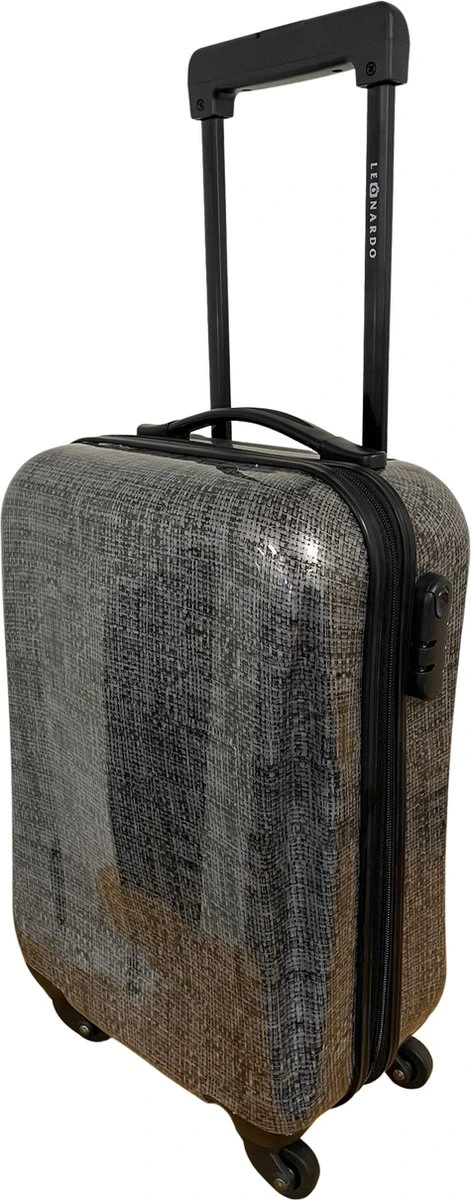 Leonardo Handbagage Koffer - 51x31x20 - Alle Vliegmaatschappijen - Hardcase - Cijferslot - Reiskoffer - Lichtgewicht Koffer - Grey 3 Leonardo Handbagage Koffer - 51x31x20 - Alle Vliegmaatschappijen - Hardcase - Cijferslot - Reiskoffer - Lichtgewicht Koffer - Grey