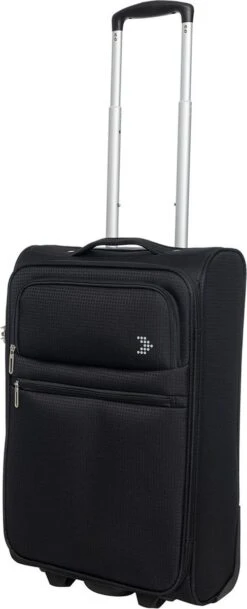 Travelbags Handbagage Zachte Koffer / Trolley / Reiskoffer - The Base - 55 Cm - Zwart -Voyago Winkel 487x1200