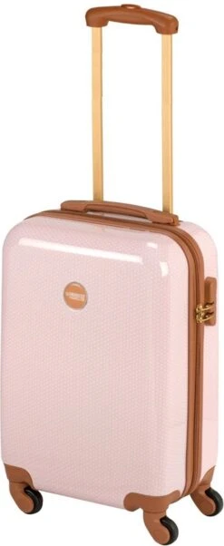 Princess Traveller Trendy Dots - Handbagage Koffer - Roze - S - 55cm -Voyago Winkel 492x1200