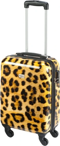 Princess Traveller Animal Print - Handbagagekoffer - Leopard - Small - 55cm -Voyago Winkel 498x1200