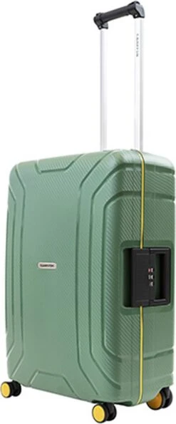 CarryOn Steward TSA Reiskoffer - 65cm Trolley Met Kliksloten - Dubbele Wielen - Groen