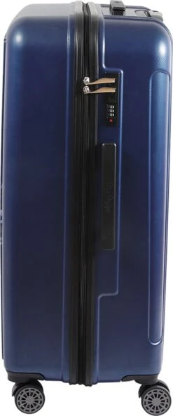 Handbagage Koffer 22"- Reiskoffer Met Wielen - Handbagage Trolley -Harde Reiskoffer- Trolley Met Gevoerde Binnekant- Marineblauw -Voyago Winkel 499x1200 4