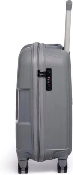 ©TROLLEYZ - Venice No.10 - Trolley - 55cm Met TSA Slot - Dubbele Wielen - 360° Spinners - 100% Polypropyleen - Handbagage Koffer In Silver Stone 23 ©TROLLEYZ - Venice No.10 - Trolley - 55cm Met TSA Slot - Dubbele Wielen - 360° Spinners - 100% Polypropyleen - Handbagage Koffer In Silver Stone -Voyago Winkel 502x1200 4