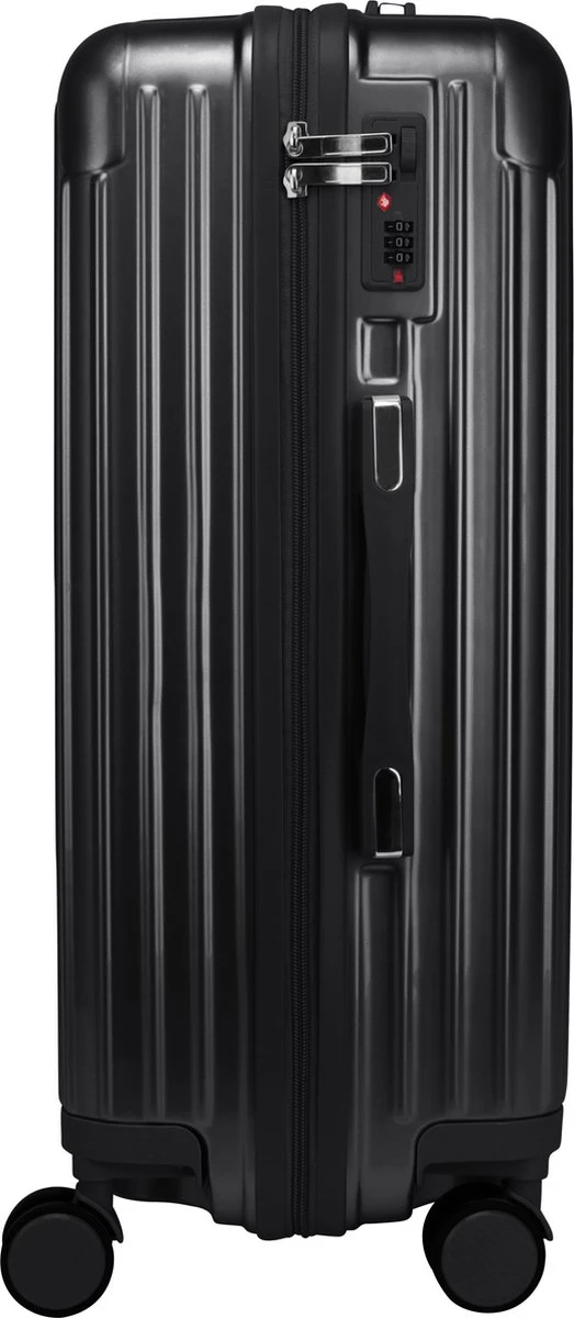 Royal Swiss - Reis Koffer - 66cm - Cijferslot- Lichtgewicht Koffer - 4 Wielen - Zwart 4 Royal Swiss - Reis Koffer - 66cm - Cijferslot- Lichtgewicht Koffer - 4 Wielen - Zwart - Afbeelding 2