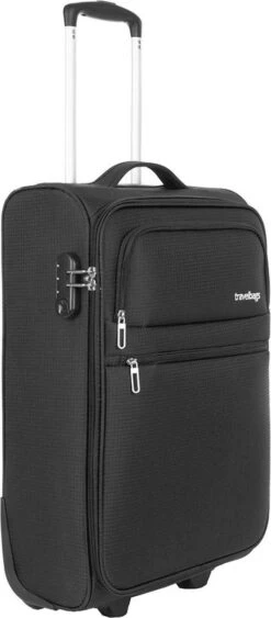 Travelbags Handbagage Zachte Koffer / Trolley / Reiskoffer - The Base - 55 Cm - Zwart -Voyago Winkel 526x1200