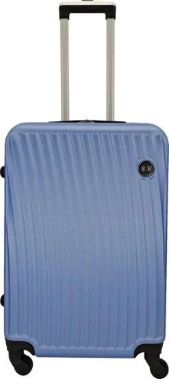 SB Travelbags Bagage Koffer 65cm 4 Wielen Trolley - Blauw