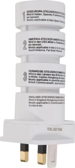 Smartwares Reisstekker - 4 Delige Wereldstekker