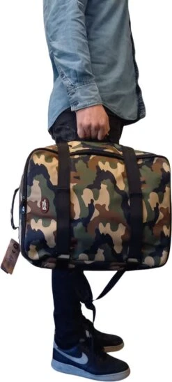 Handbagage Rugzak 31 Liter Backpack - Alle Vliegtuigmaatschappijen! - 45x35x20cm - Rugzak - Lichtgewicht - Camo -Voyago Winkel 541x1200 4
