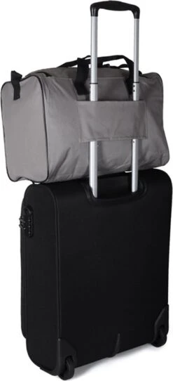 Handbagage Ryanair 40x20x25 - Met Smart Sleeve Voor Op Een Koffer - Steel Grey -Voyago Winkel 547x1200 6