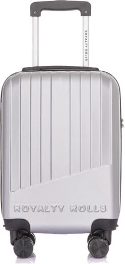 Royalty Rolls Amsterdam Handbagage Koffer 52 Cm - 25 Liter - Zilvergrijs -Voyago Winkel 568x1200 2