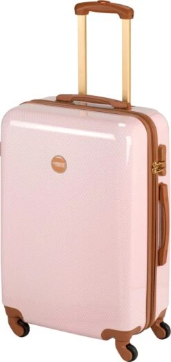 Princess Traveller Trendy Dots - Reiskoffer - Roze - M - 66cm -Voyago Winkel 569x1200 4