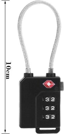 Somstyle TSA Cijferslot 3 Cijferig - 2 Stuks - Koffer Slot - Bagageslot - Hangslot - Kabelslot - Backpackslot - Reisslot - Zwart -Voyago Winkel 573x1200 18