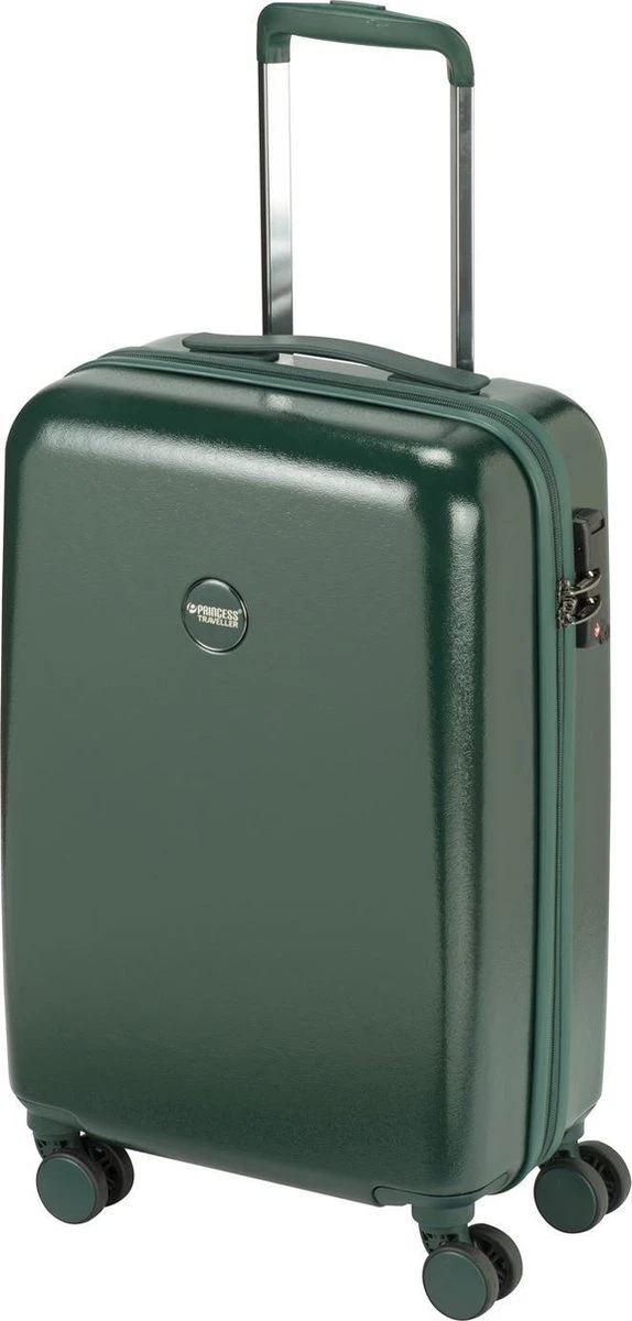 Princess Traveller Harlem - Handbaggage Koffer - Groen - S - 55cm 4 Princess Traveller Harlem - Handbaggage Koffer - Groen - S - 55cm - Afbeelding 2