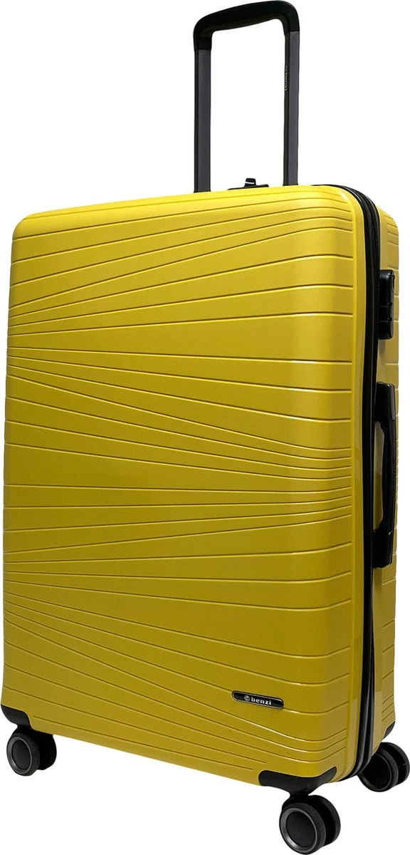 Benzi Barco Grote Koffer - 75 Cm - 95 Liter - Geel 3 Benzi Barco Grote Koffer - 75 Cm - 95 Liter - Geel