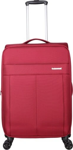 Decent D-Upright Medium Koffer - 66 Cm Expandable - TSA Slot - Bordeaux Rood