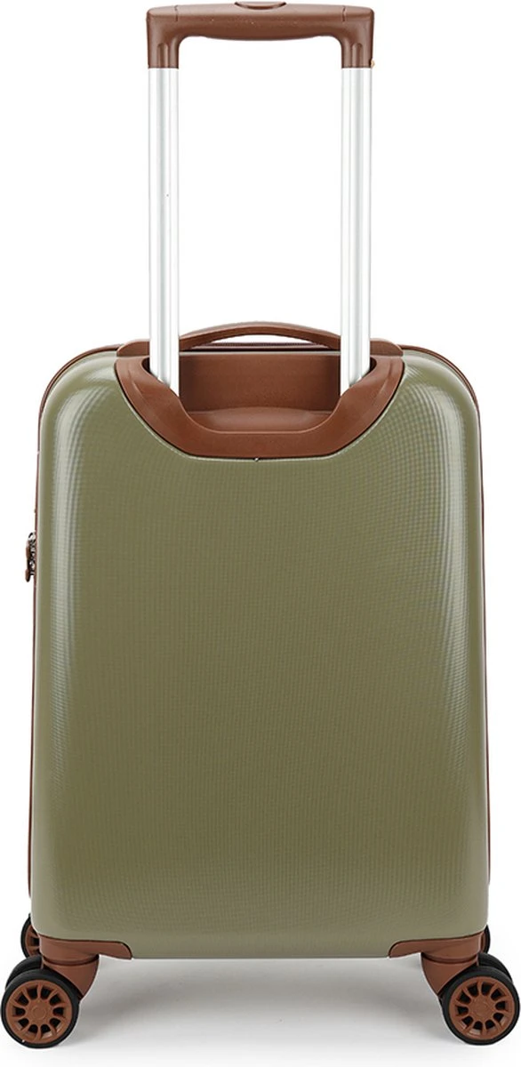 Decent Retro Handbagage Koffer 55 Cm Dark Green 5 Decent Retro Handbagage Koffer 55 Cm Dark Green - Afbeelding 3