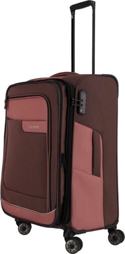 Travelite Zachte Koffer / Trolley / Reiskoffer - Viia - 67 Cm (medium) - Roze -Voyago Winkel 592x1200 1