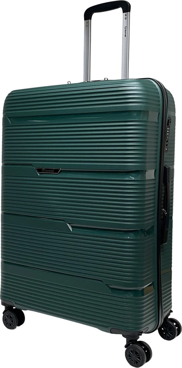 Benzi Izeda Grote Koffer - 75 Cm - 95 Liter - Groen 3 Benzi Izeda Grote Koffer - 75 Cm - 95 Liter - Groen