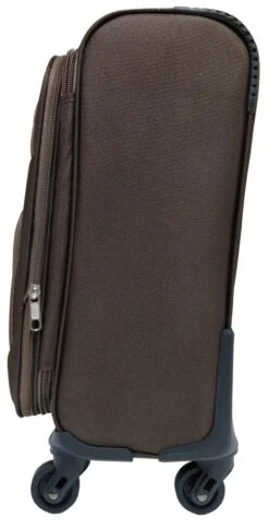 Stoffen Handbagage Koffer 51cm 4 Wielen Trolley - Bruin -Voyago Winkel 610x1200