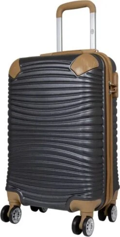 Monopol - Brisbane - Handbagage + BEATYCASE! - 100% Polycarbonaat - Antraciet - Maat XS / 25 Liter + 18 Liter -Voyago Winkel 610x1200 3