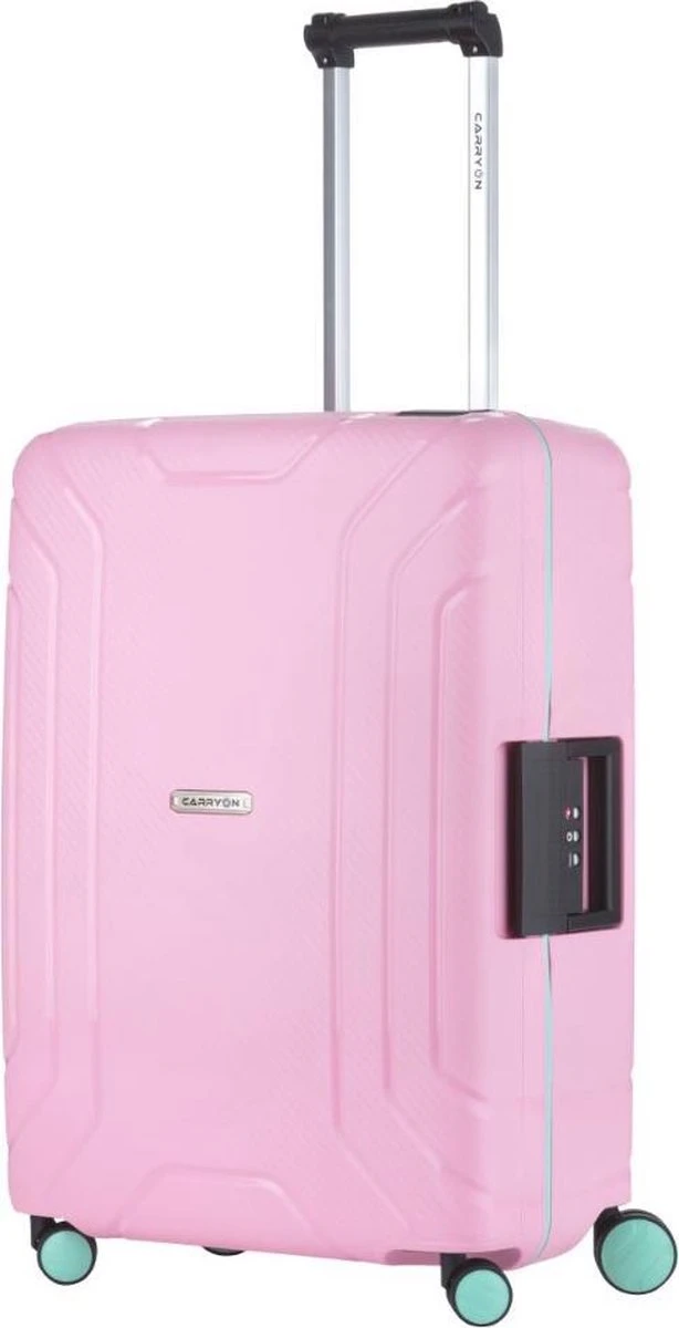 CarryOn Steward TSA Reiskoffer - 65cm Trolley Met Kliksloten - Dubbele Wielen - Roze 16 CarryOn Steward TSA Reiskoffer - 65cm Trolley Met Kliksloten - Dubbele Wielen - Roze - Afbeelding 14