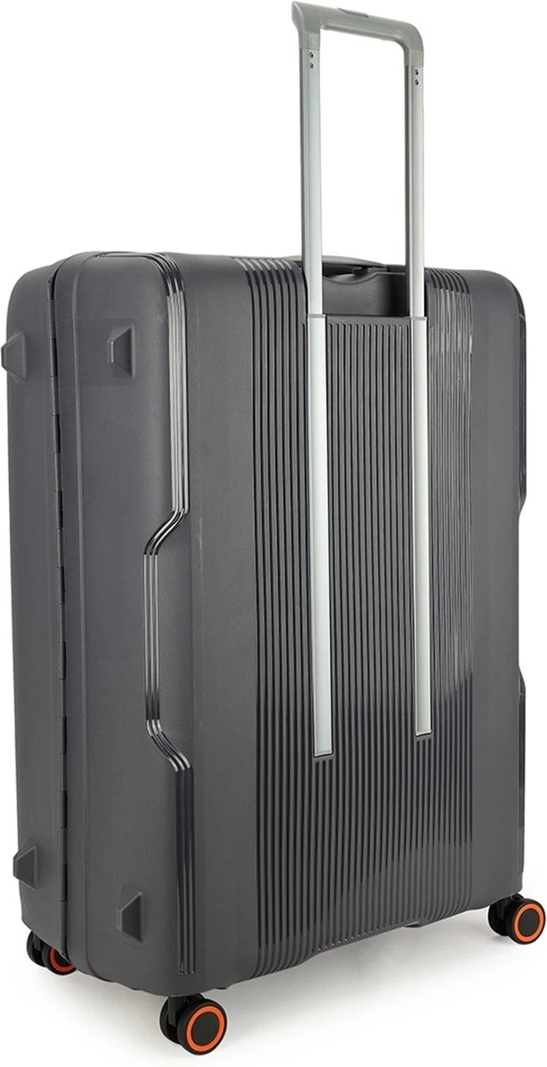 Decent Koffer / Trolley / Reiskoffer - 77 X 54.5 X 31.5 Cm - 116 Liter - Polypropyleen - Maat XL - On-Tour - Grijs 18 Decent Koffer / Trolley / Reiskoffer - 77 X 54.5 X 31.5 Cm - 116 Liter - Polypropyleen - Maat XL - On-Tour - Grijs - Afbeelding 16