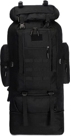 IBright XXL Tactical Backpack 100 Liter - Tactische Rugzak -Militaire Rugzak - Waterdicht - Zwart -Voyago Winkel 619x1200 11
